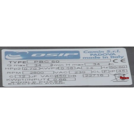 Pompe de cyclage Osip PBC50 lave-vaisselle Aristarco 3208