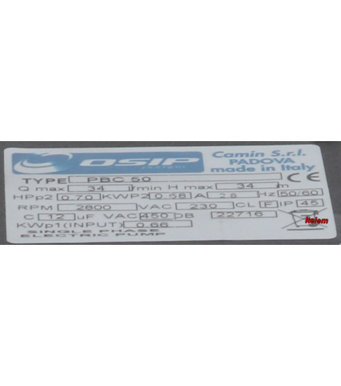 Pompe de cyclage Osip PBC50 lave-vaisselle Aristarco 3208
