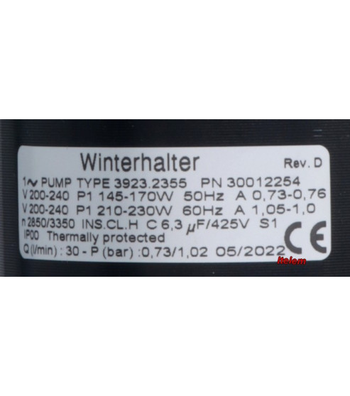 Pompe de cyclage FIR 3923DX lave-vaisselle Winterhalter 3923.2355