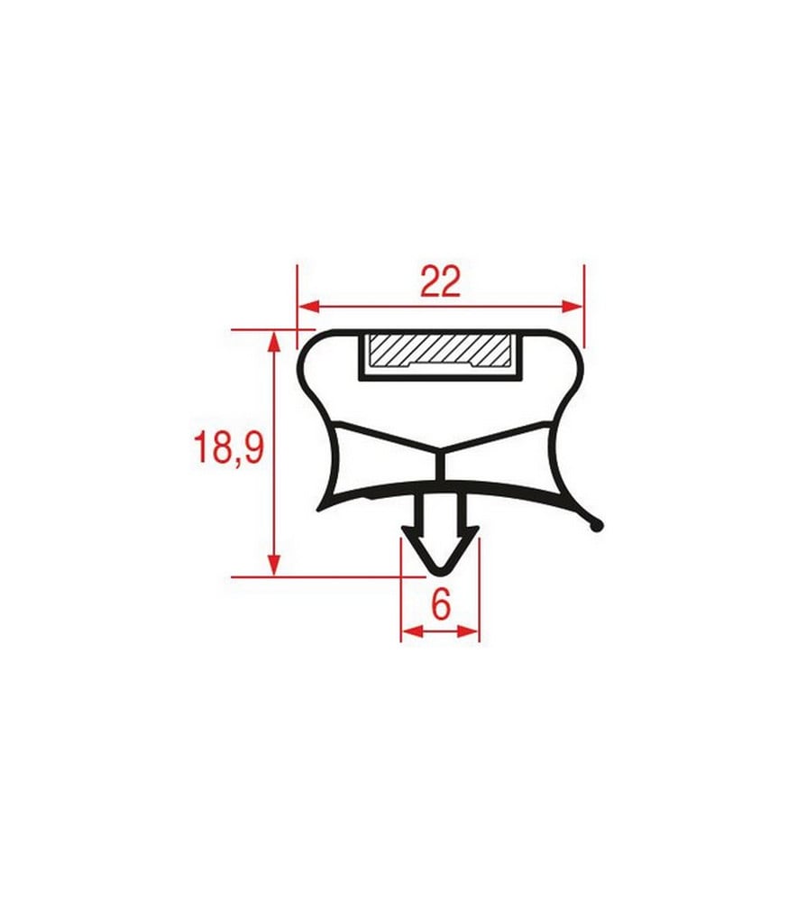 Joint de porte table réfrigérée CFI 635 x 472 mm