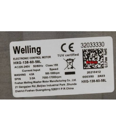 Moteur lave-linge Continental Edison 32028496
