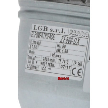 Pompe de cyclage LGB ZF800DX lave-vaisselle Hoonved 100796