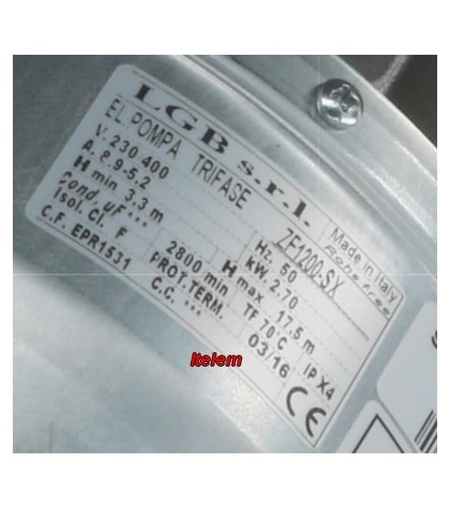 Pompe de cyclage LGB ZF1200SX