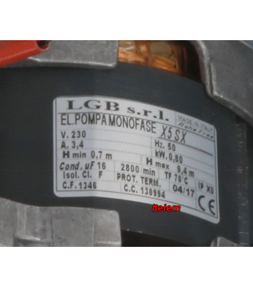 Pompe de cyclage LGB X5SX  lave-vaisselle Elettrobar 130994