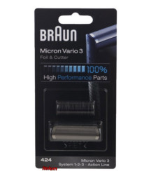 Kit grille et couteau rasoir Braun Combipack 424 81416568
