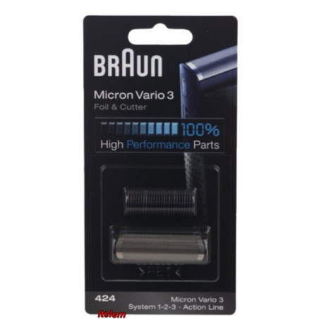 Kit grille et couteau rasoir Braun Combipack 424 81416568