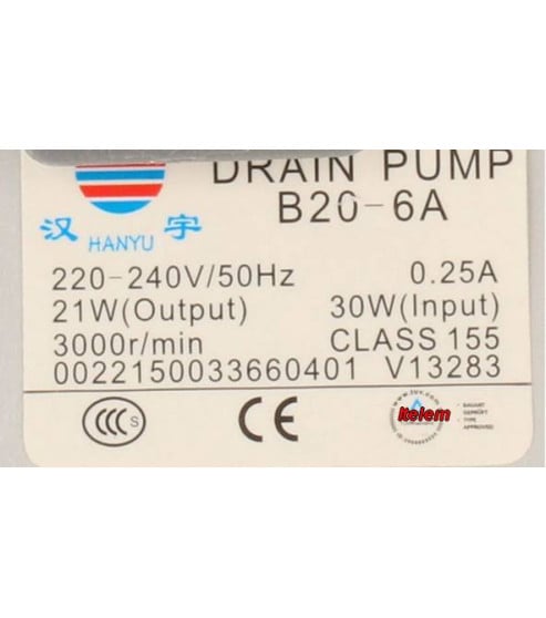 Pompe de vidange lave-linge Candy 0022150033660401