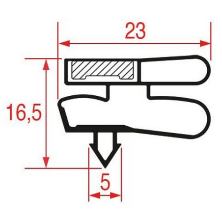 Joint de porte armoire réfrigérée Zanussi