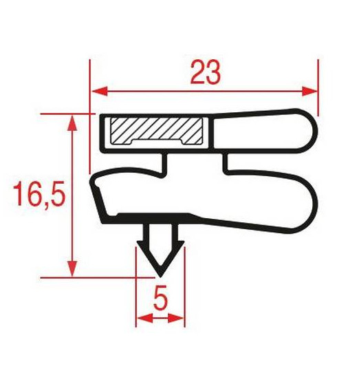 Joint de porte armoire réfrigérée Zanussi