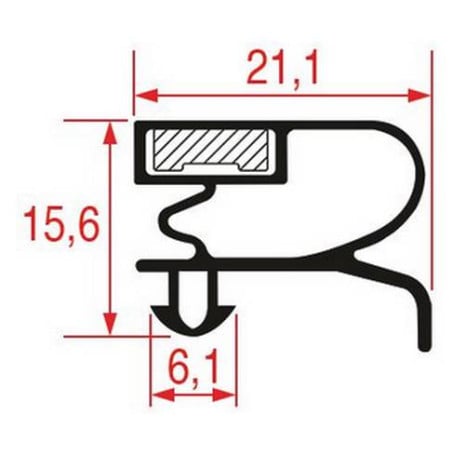 Joint de porte armoire réfrigérée Whirlpool