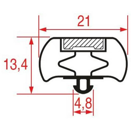 Joint de porte armoire réfrigérée Zanussi