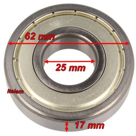 Roulement de palier 25 x 62 x 17 mm lave-linge Samsung 6305-2RZ