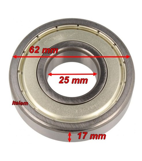 Roulement de palier 25 x 62 x 17 mm lave-linge Samsung 6305-2RZ