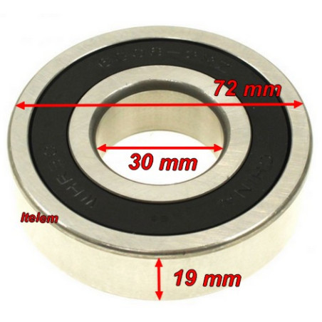 Roulement de palier 30 x 22 x 19 mm lave-linge Samsung 6306-2RZ