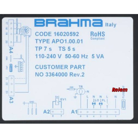 Module électronique de puissance four Angelo Po 6301214