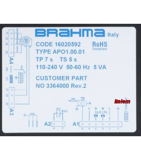 Module électronique de puissance four Angelo Po 6301214