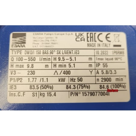 Électropompe DWO/I lave-vaisselle Lamber