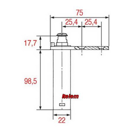 Support charnière armoire réfrigérée Diamond 6108001IT