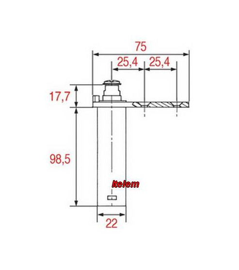 Support charnière armoire réfrigérée Diamond 6108001IT