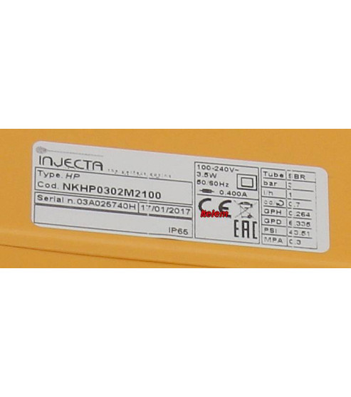 Doseur péristaltique de rinçage HP030 lave-vaisselle Comenda NKHP0302M2100