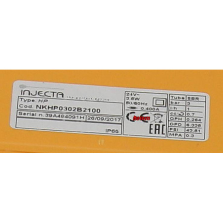Doseur péristaltique de rinçage HP030 lave-vaisselle Hooved NKHP0302B2100