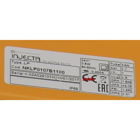Doseur péristaltique de lavage LP120 lave-vaisselle Alpeninox NKLP0107B1100