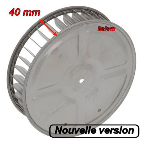 Hélice moteur ventilateur 160 mm four Garbin VEN005