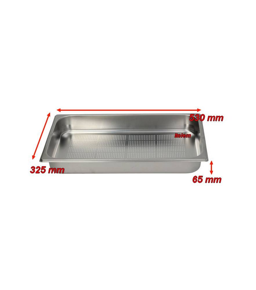 Bac gastro norme perforé GN 1/1 appareil professionnel 530x325mm