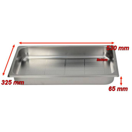 Bac gastro norme perforé GN 1/1 appareil professionnel 530x325mm