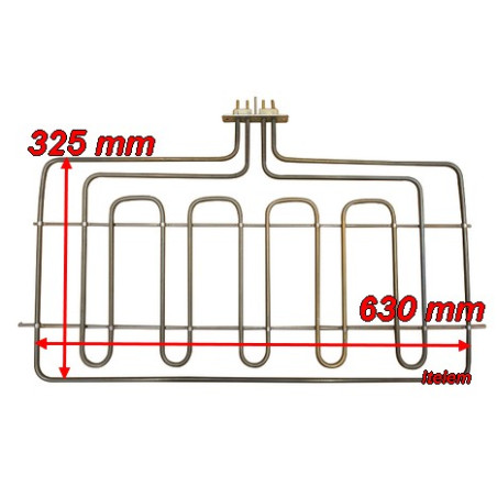 Résistance de voute grill cuisinière Godin 00001306650