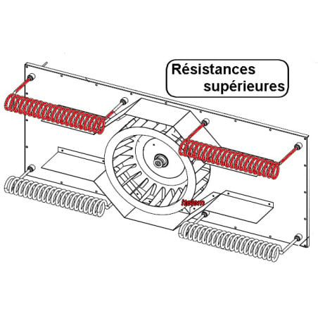 Résistance supérieure voute four Zanolli RESI0134