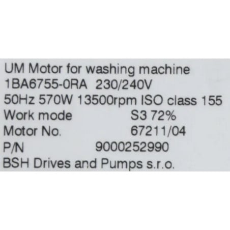 Moteur lave-linge Siemens 00144797