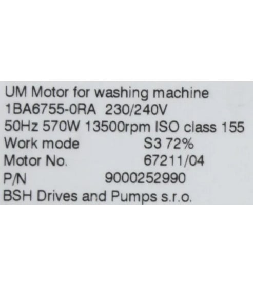 Moteur lave-linge Siemens 00144797