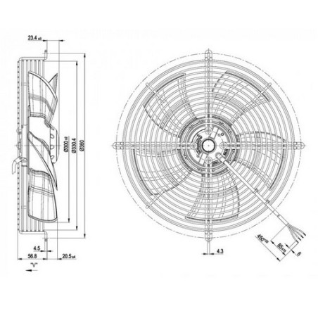 Ventilateur armoire réfrigérée S4E300-AS72-30