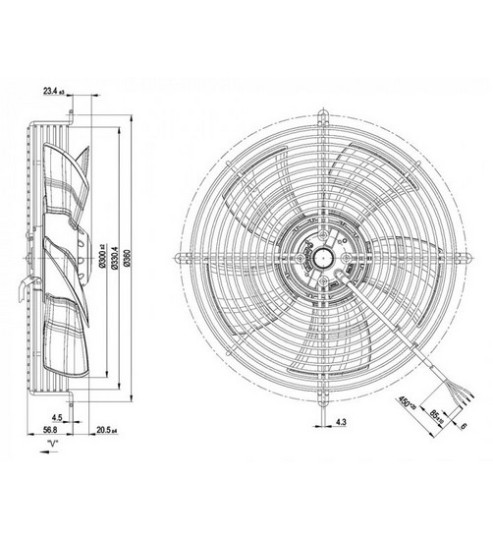 Ventilateur armoire réfrigérée S4E300-AS72-30
