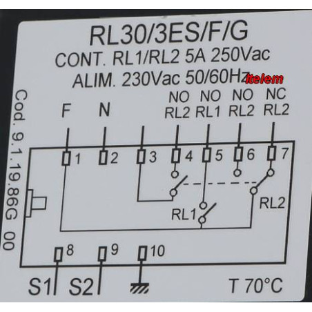 Relai de niveau RL30/3ES/F-G four Ambassade 9.1.19.86G00