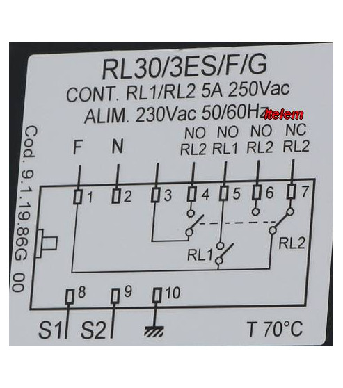 Relai de niveau RL30/3ES/F-G four Ambassade 9.1.19.86G00