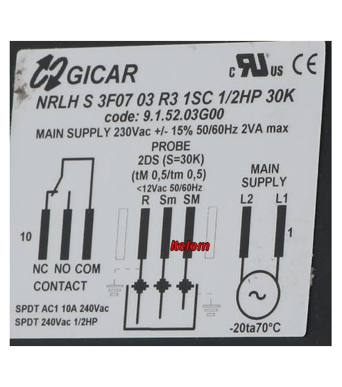 Relai de niveau R3/1SC/1/2HP/30K four Ambassade 9.1.52.03.G00
