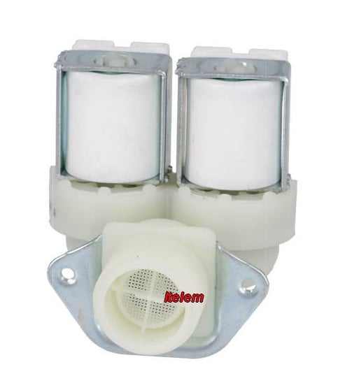 Électrovanne double voie sortie droite lave-linge Luxia 65042005