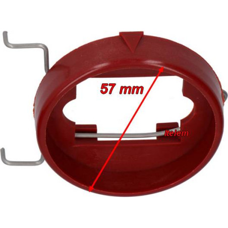 Collerette rouge pour manette four Ambassade Amatis 65043001