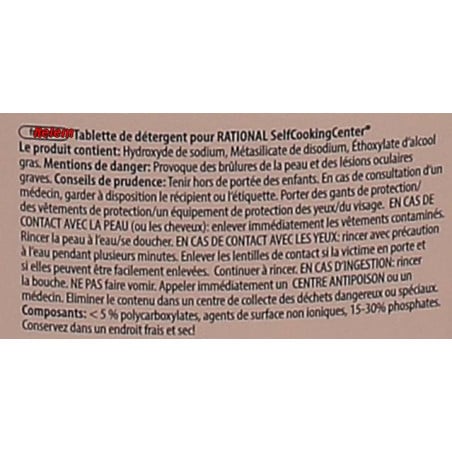 Détergent 100 pastilles Rational appareil cuisson professionnel 56-00-210