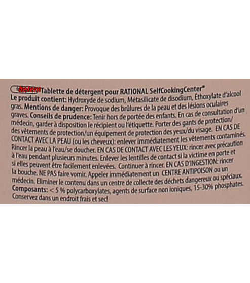 Détergent 100 pastilles Rational appareil cuisson professionnel 56-00-210