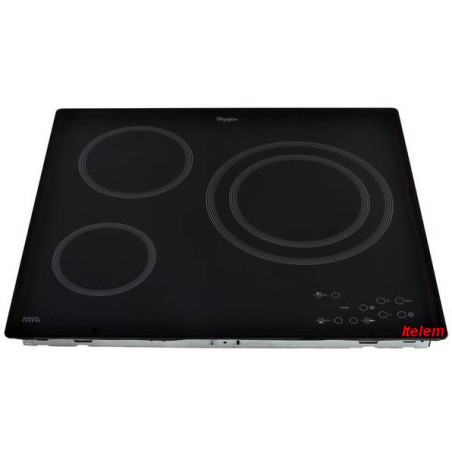 Dessus verre vitrocéramique table de cuisson Whirlpool 481010476559