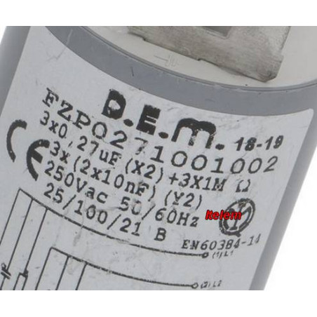 Filtre antiparasitaire FZP0271001002 lave-vaisselle Zanussi 049303