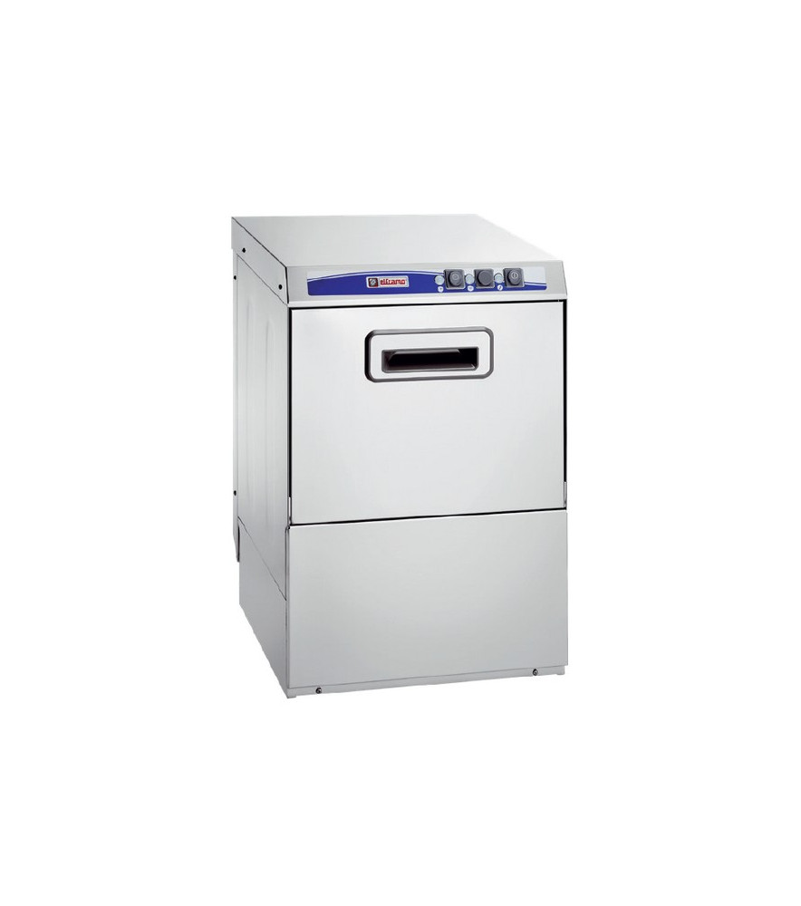 Lave-vaisselle professionnel Elframo BE50 vue extérieure porte fermée inox
