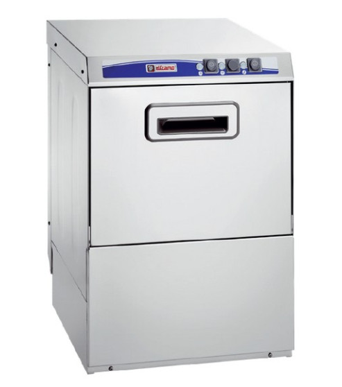 Lave-vaisselle professionnel Elframo BE50 vue extérieure porte fermée inox