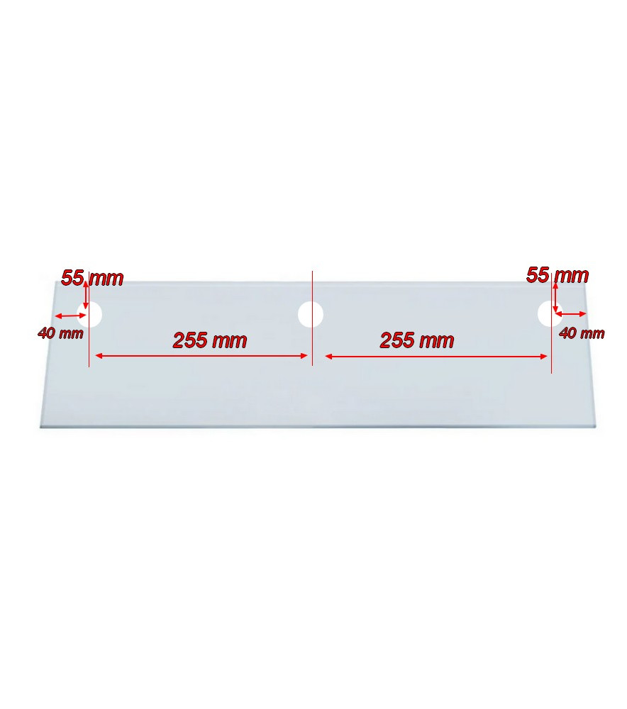 Vitre porte four Fringand avec 3 orifices de fixation