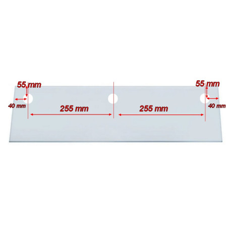Vitre porte four Fringand avec 3 orifices de fixation