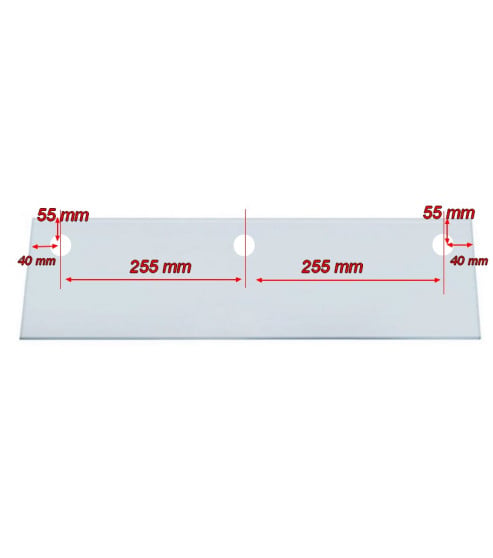 Vitre porte four Fringand avec 3 orifices de fixation