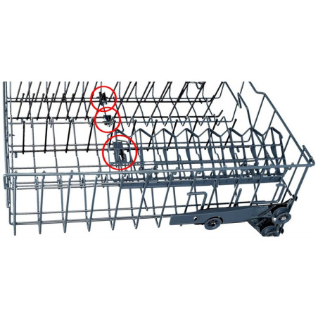 Clips rails panier supérieur lave-vaisselle Bosch Siemens